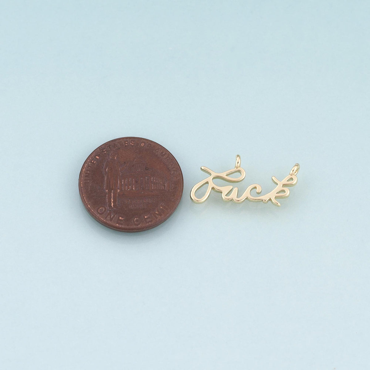 18K Gold Filled Letter Connector for Jewelry Making