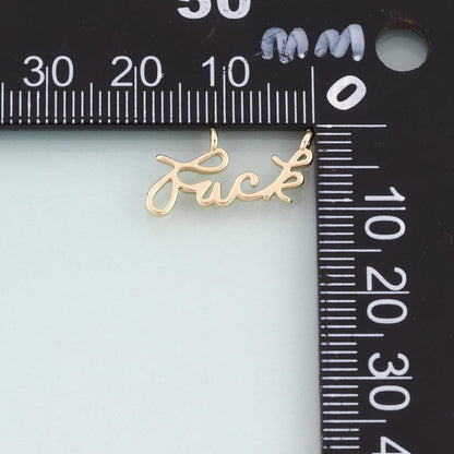 18K Gold Filled Letter Connector for Jewelry Making