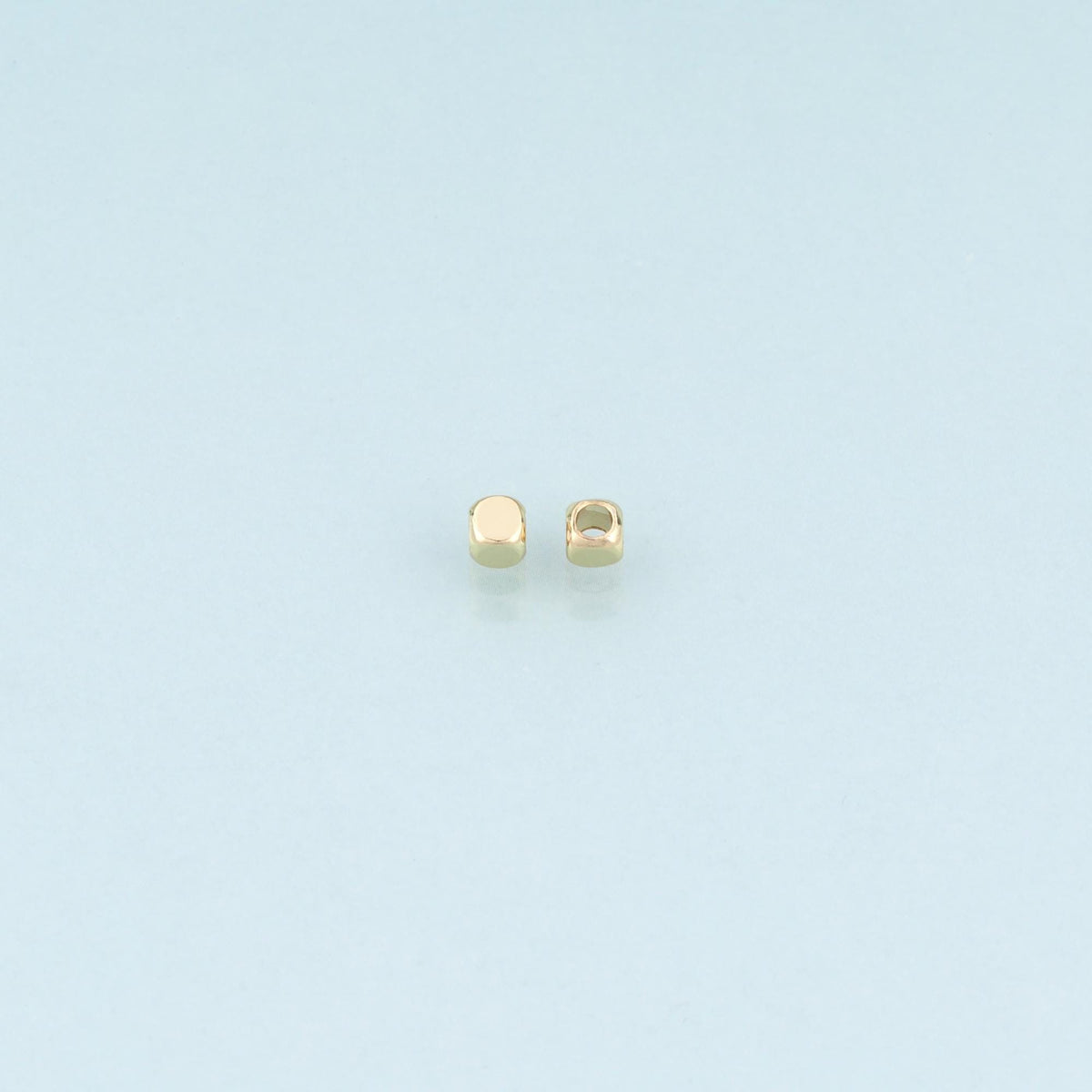 30 pcs 18K Gold Filled Cube Beads,Cube Spacer Beads Bracelet Necklace for DIY Jewelry Making Supply