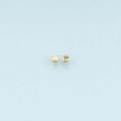 30 pcs 18K Gold Filled Cube Beads,Cube Spacer Beads Bracelet Necklace for DIY Jewelry Making Supply