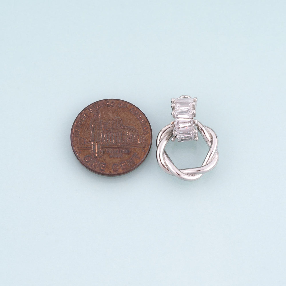18K Gold Filled Cubic Zirconia Charm Pendant for Jewelry Making