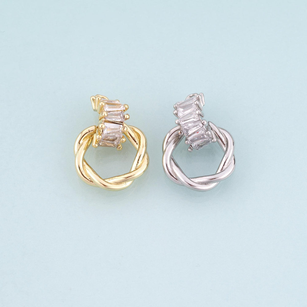 18K Gold Filled Cubic Zirconia Charm Pendant for Jewelry Making