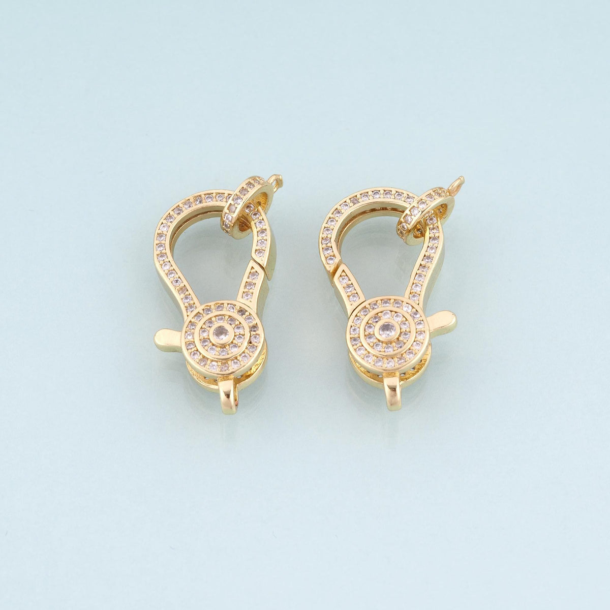 18K Gold Filled Cubic Zirconia Charm Pendant for Jewelry Making