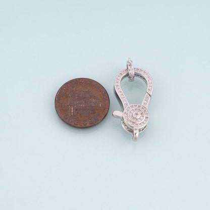 18K Gold Filled Cubic Zirconia Charm Pendant for Jewelry Making