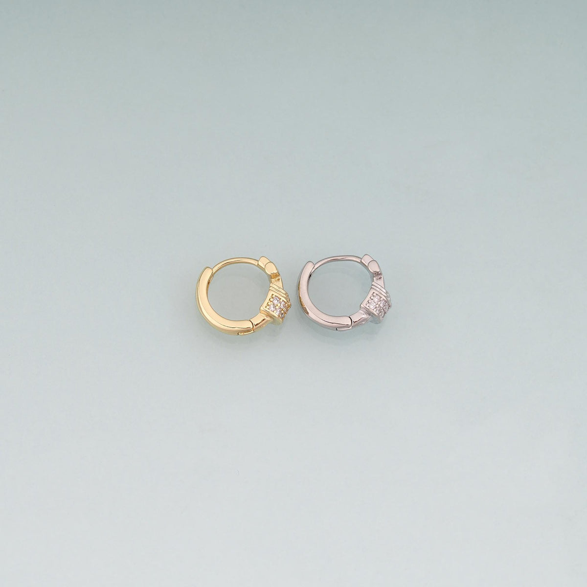 18K Gold Filled Cubic Zirconia Round Hoop Earrings for Jewelry Making