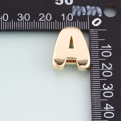 18K Gold Filled Letter Beads,Minimalist Letter Spacer Beads Bracelet Necklace for DIY Jewelry Making Supply