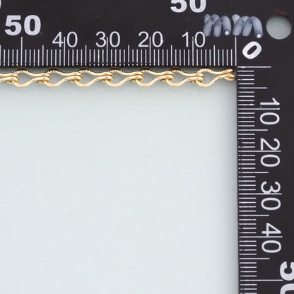 18K Gold Filled Geometry Chain,Geometry Chain Bracelet Necklace for DIY Jewelry Making Supply
