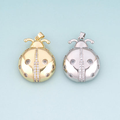 18K Gold Filled Cubic Zirconia Charm Pendant for Jewelry Making