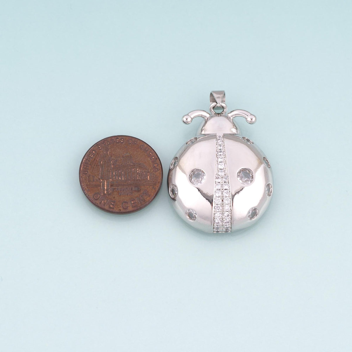 18K Gold Filled Cubic Zirconia Charm Pendant for Jewelry Making