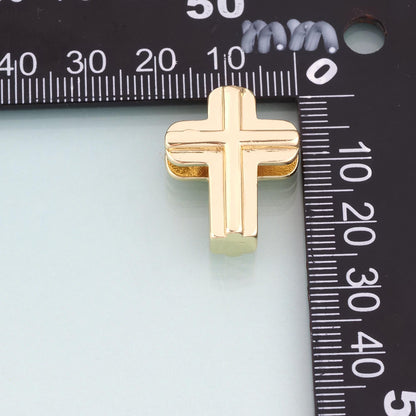 18K Gold Filled Cross Spacer Beads for Jewelry Making