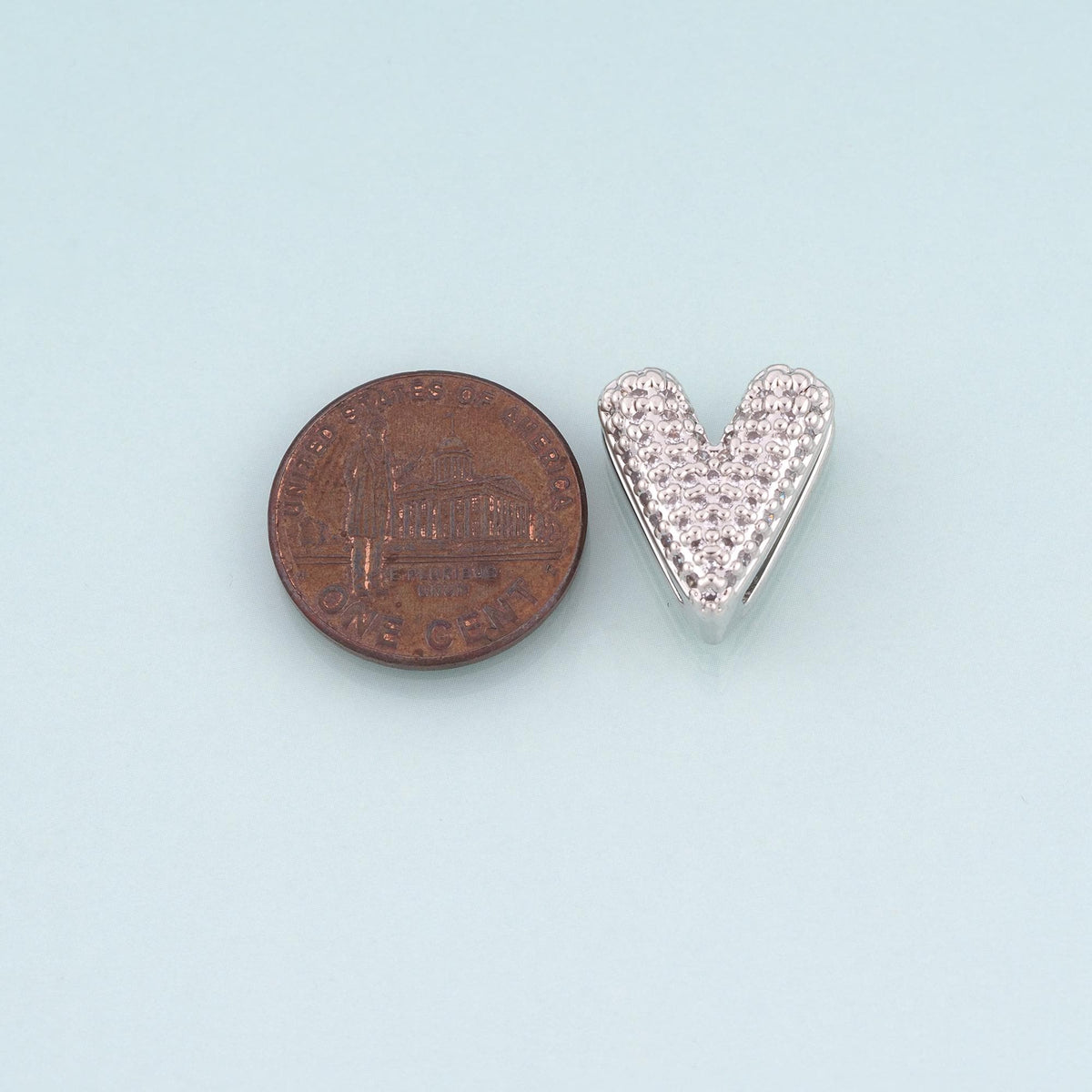 18K Gold Filled Pave CZ Heart Beads,Heart Spacer Beads Bracelet Necklace for DIY Jewelry Making Supply
