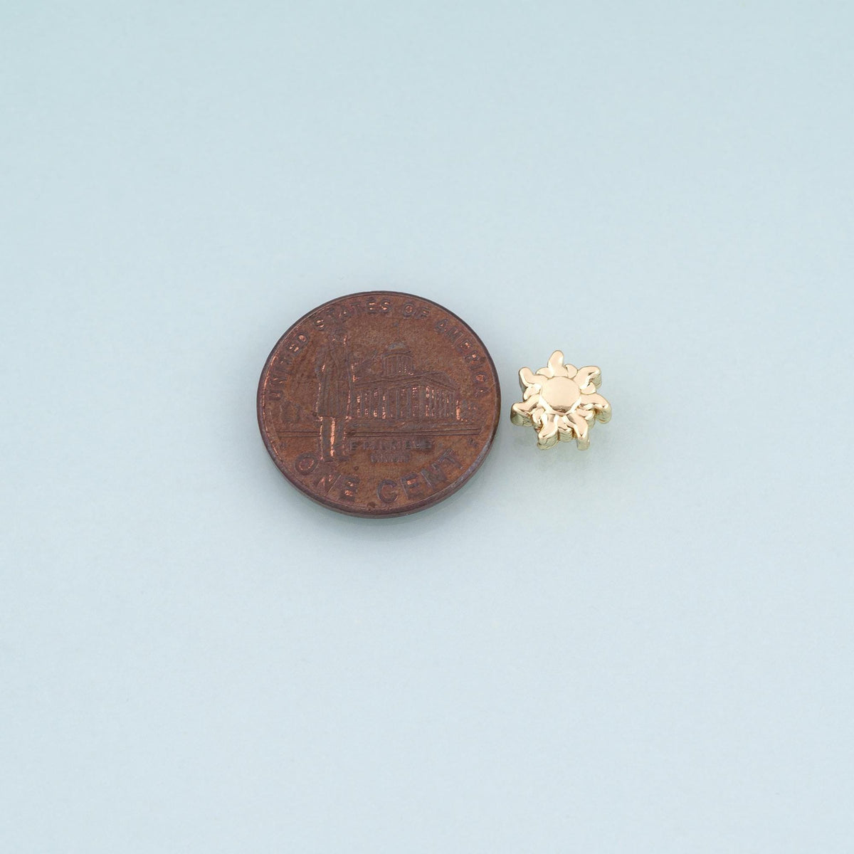 18K Gold Filled Sun Spacer Beads for Jewelry Making
