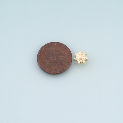 18K Gold Filled Sun Spacer Beads for Jewelry Making