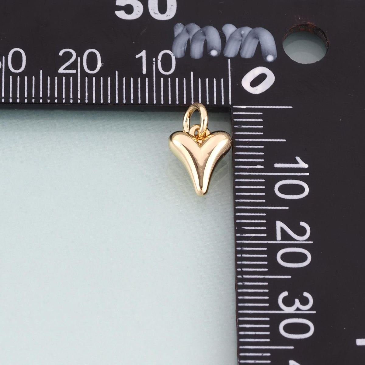 18K Gold Filled Heart Charm Pendant for Jewelry Making