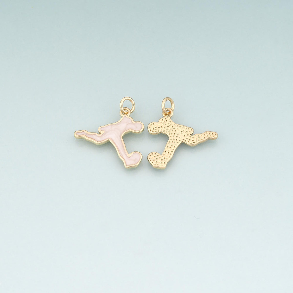 18K Gold Filled Hand Enamel Charm Pendant for Jewelry Making