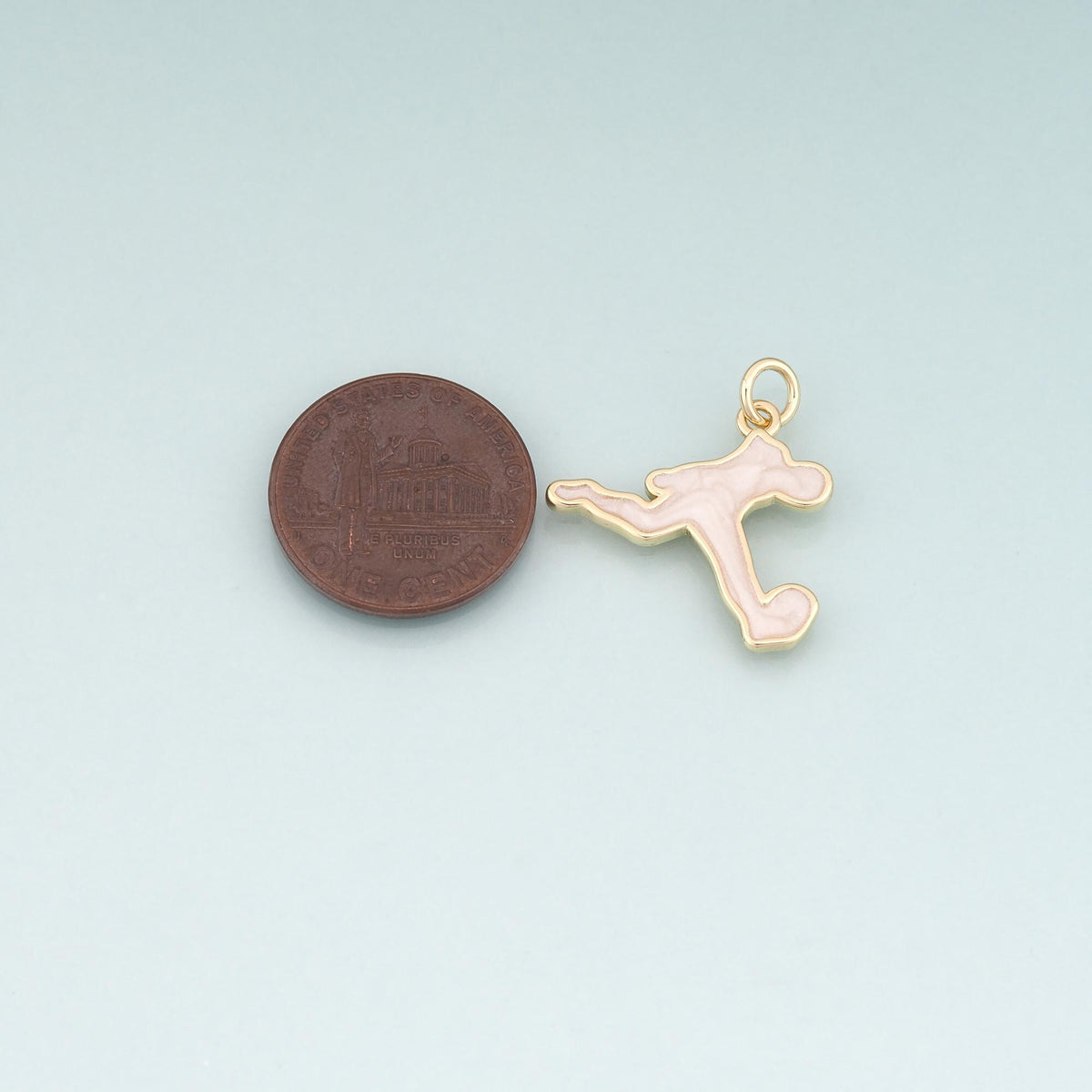 18K Gold Filled Hand Enamel Charm Pendant for Jewelry Making