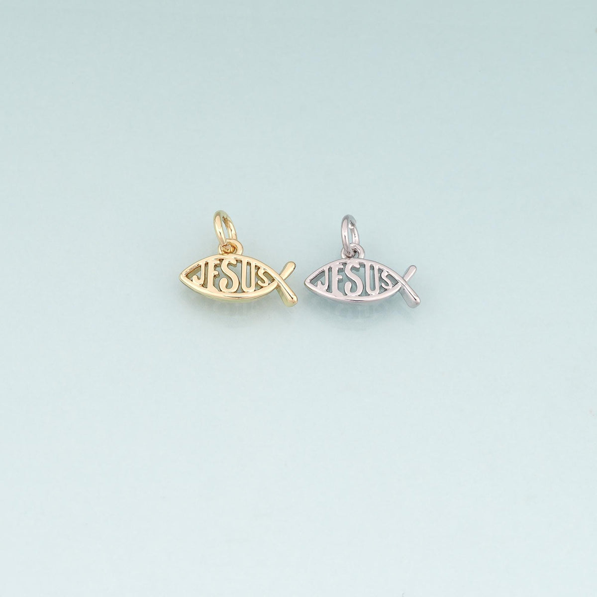 18K Gold Filled Fish Charm Pendant for Jewelry Making