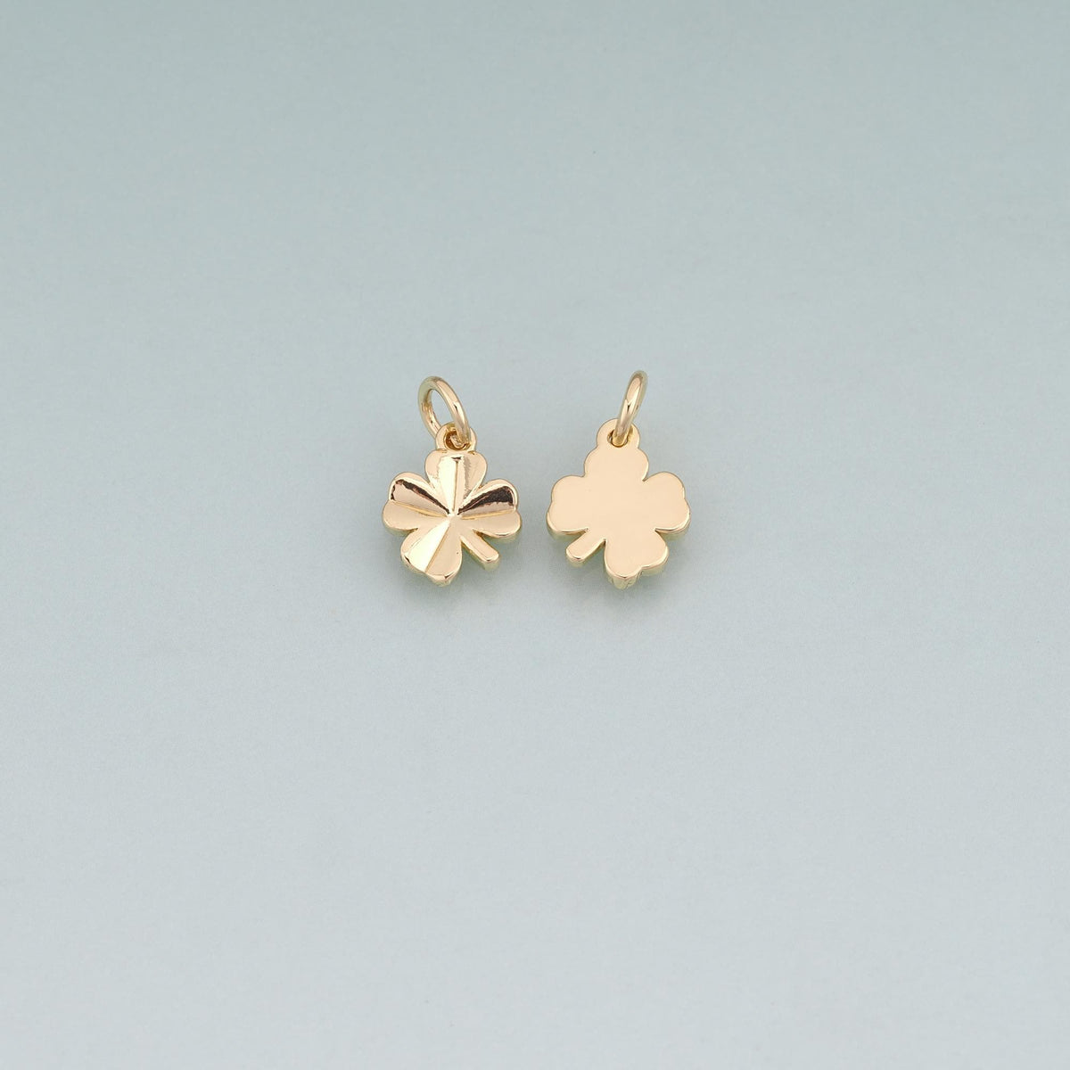18K Gold Filled Four Clover Pendant,Lucky Charm Bracelet Necklace for DIY Jewelry Making Supply
