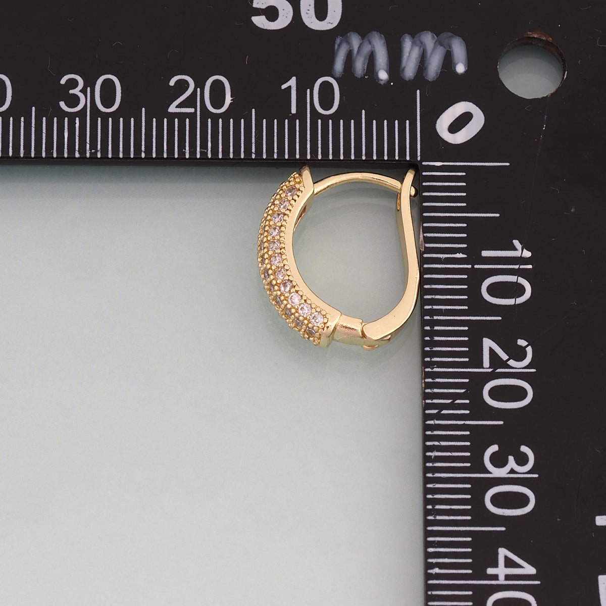 18K Gold Filled Hand CZ Charm Pendant for Jewelry Making