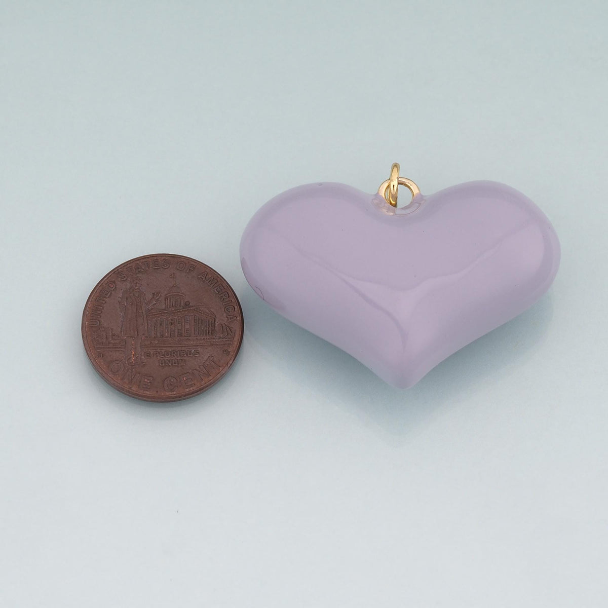 18K Gold Filled Enamel Heart Pendant,Heart Charm Bracelet Necklace for DIY Jewelry Making Supply