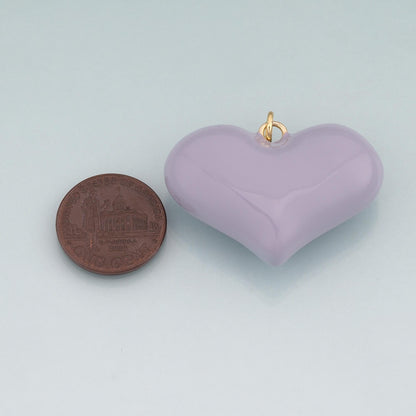 18K Gold Filled Enamel Heart Pendant,Heart Charm Bracelet Necklace for DIY Jewelry Making Supply