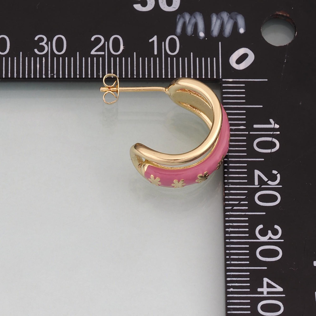 18K Gold Filled Hand Enamel Charm Pendant for Jewelry Making