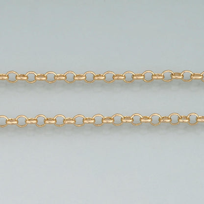 18K Gold Filled Round Chain,Round Chain Bracelet Necklace for DIY Jewelry Making Supply