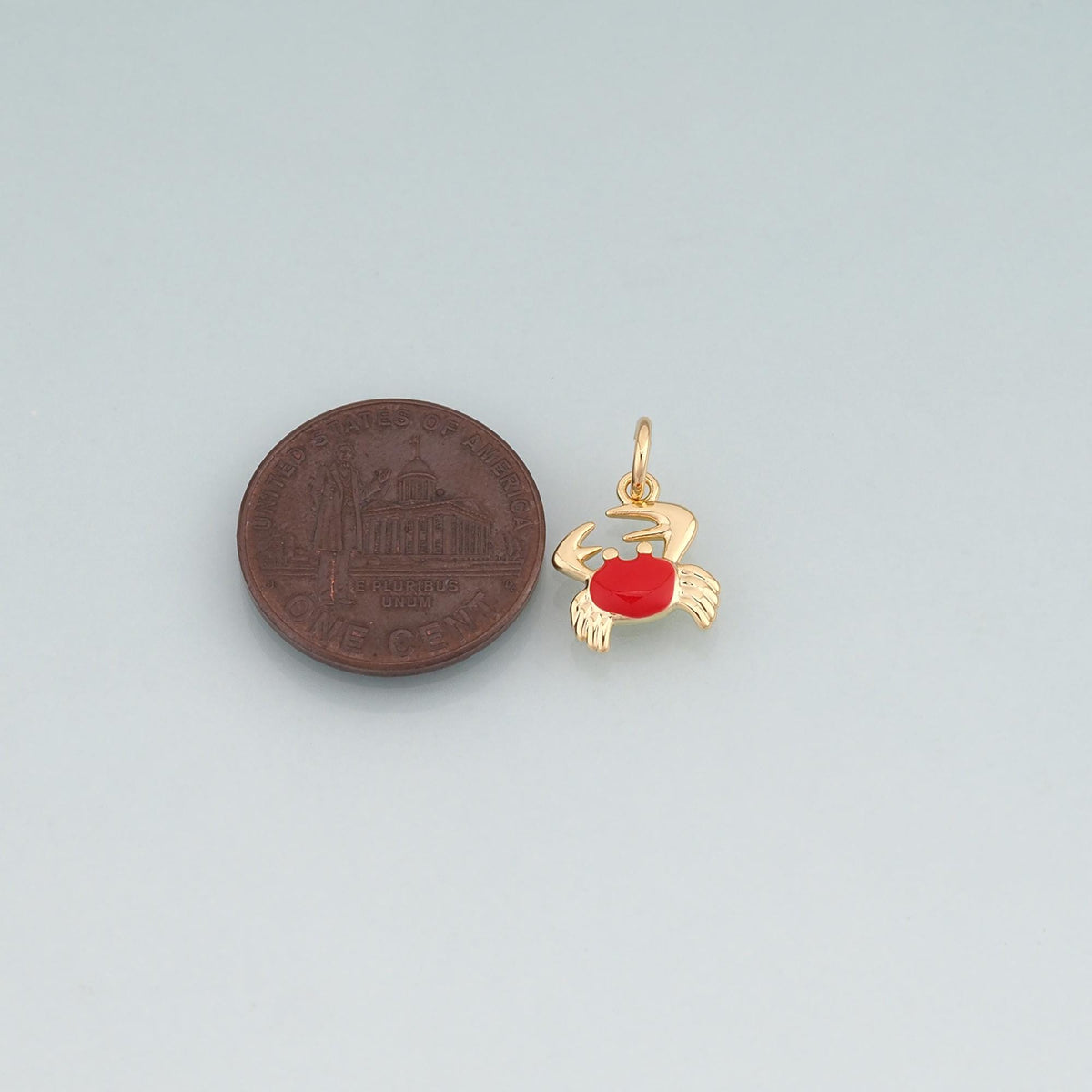 18K Gold Filled Hand Enamel Charm Pendant for Jewelry Making