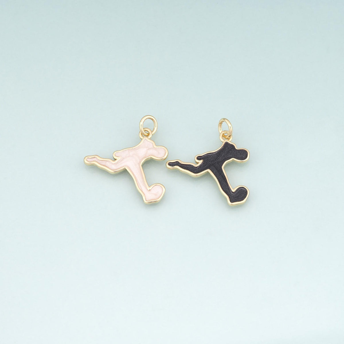 18K Gold Filled Hand Enamel Charm Pendant for Jewelry Making
