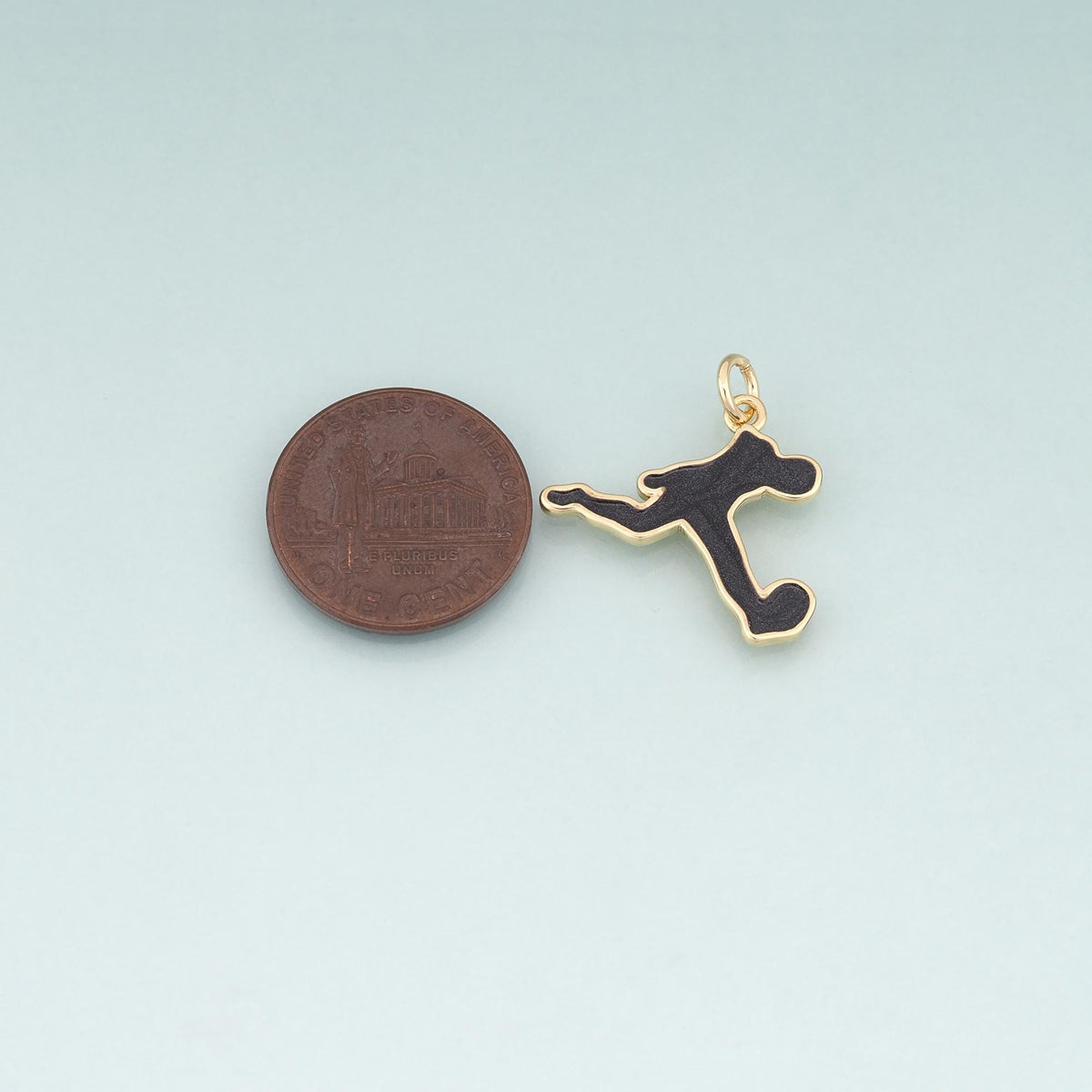 18K Gold Filled Hand Enamel Charm Pendant for Jewelry Making