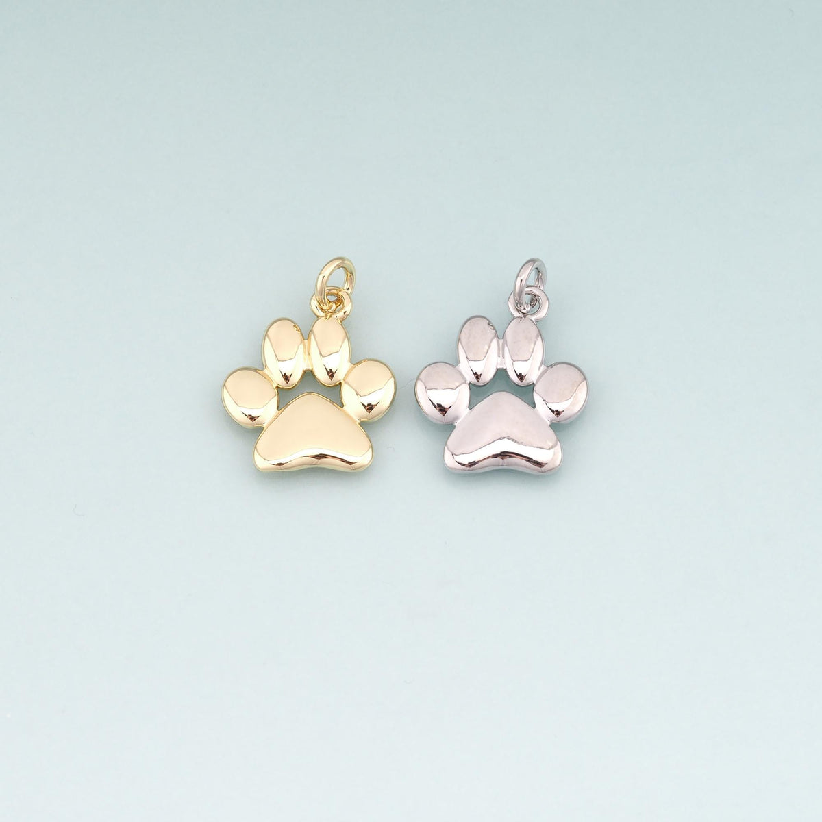 18K Gold Filled Paw Charm Pendant for Jewelry Making