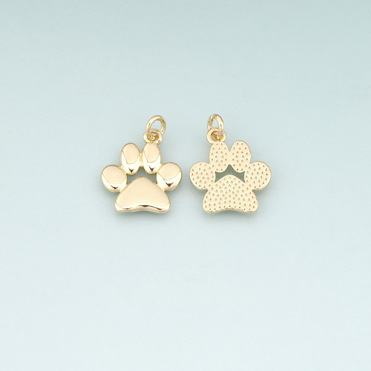 18K Gold Filled Paw Charm Pendant for Jewelry Making