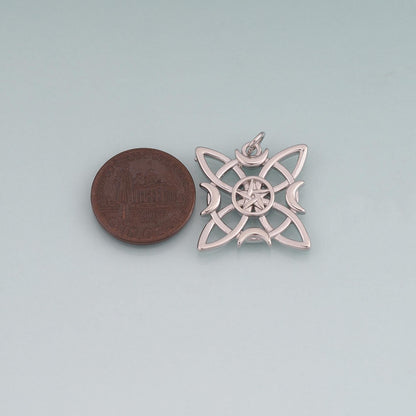 18K Gold Filled Star Compass Pendant,Star Charm Bracelet Necklace for DIY Jewelry Making Supply