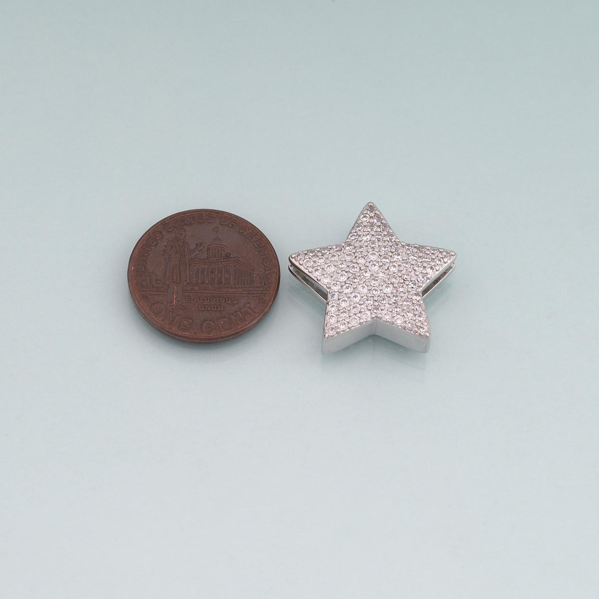 18K Gold Filled Star CZ Charm Pendant for Jewelry Making