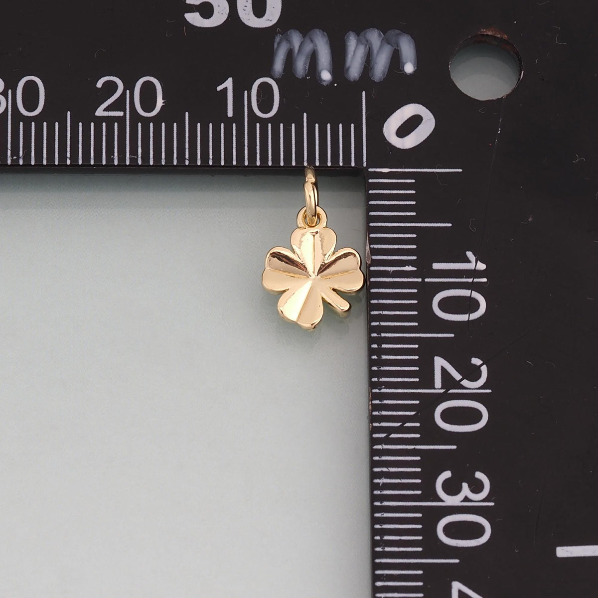 18K Gold Filled Four Clover Pendant,Lucky Charm Bracelet Necklace for DIY Jewelry Making Supply