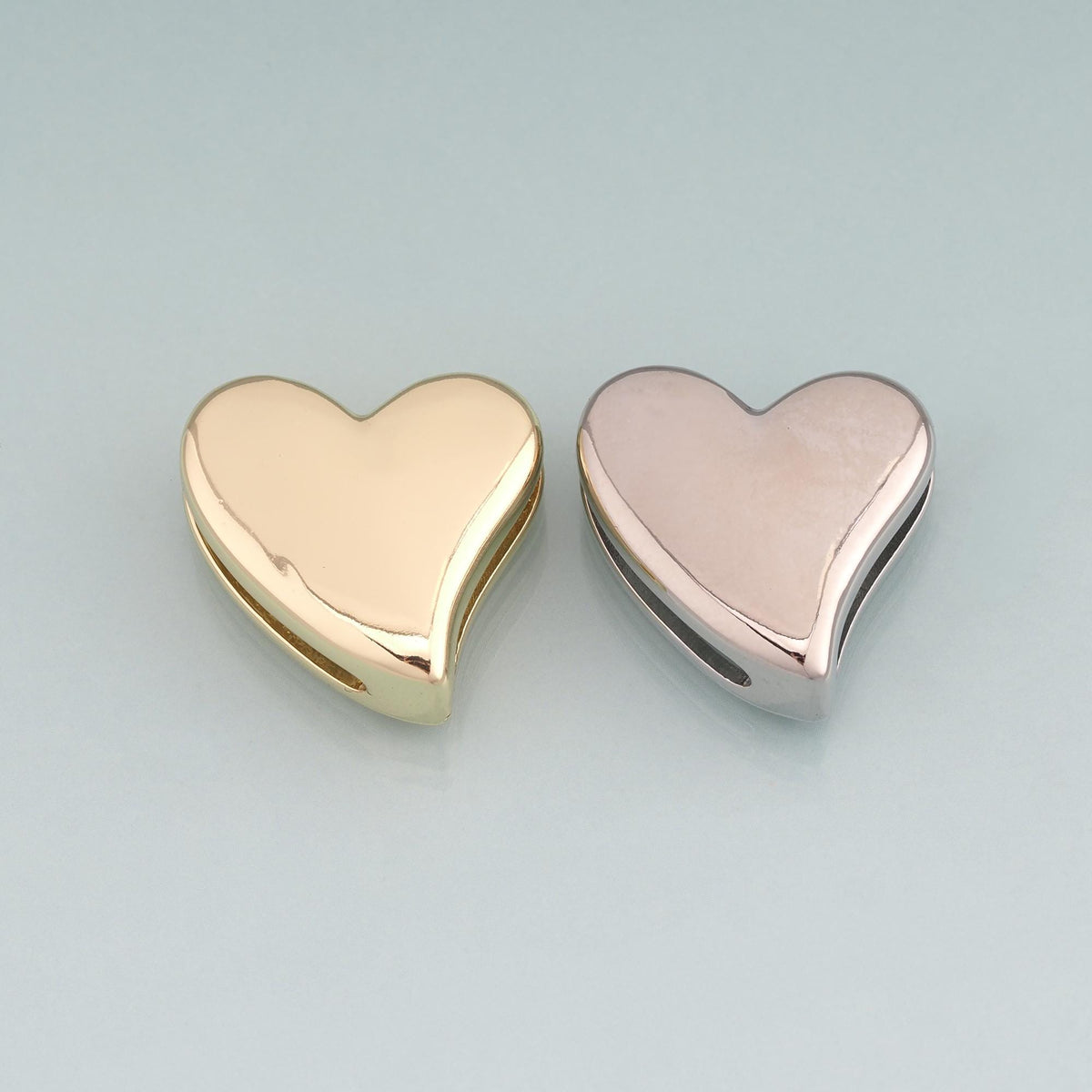 18K Gold Filled Heart Charm Pendant for Jewelry Making