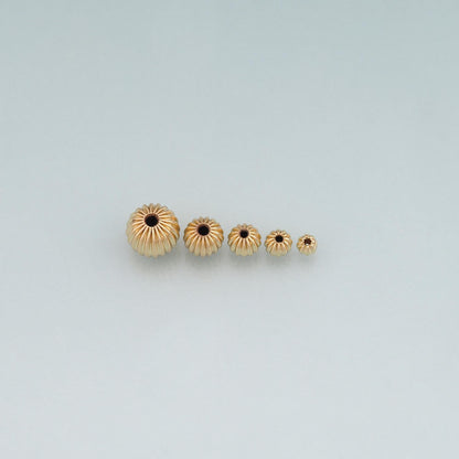 18K Gold Filled Round Round Beads 8 mm, 6 mm for Jewelry Making