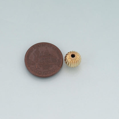 18K Gold Filled Round Round Beads 8 mm, 6 mm for Jewelry Making