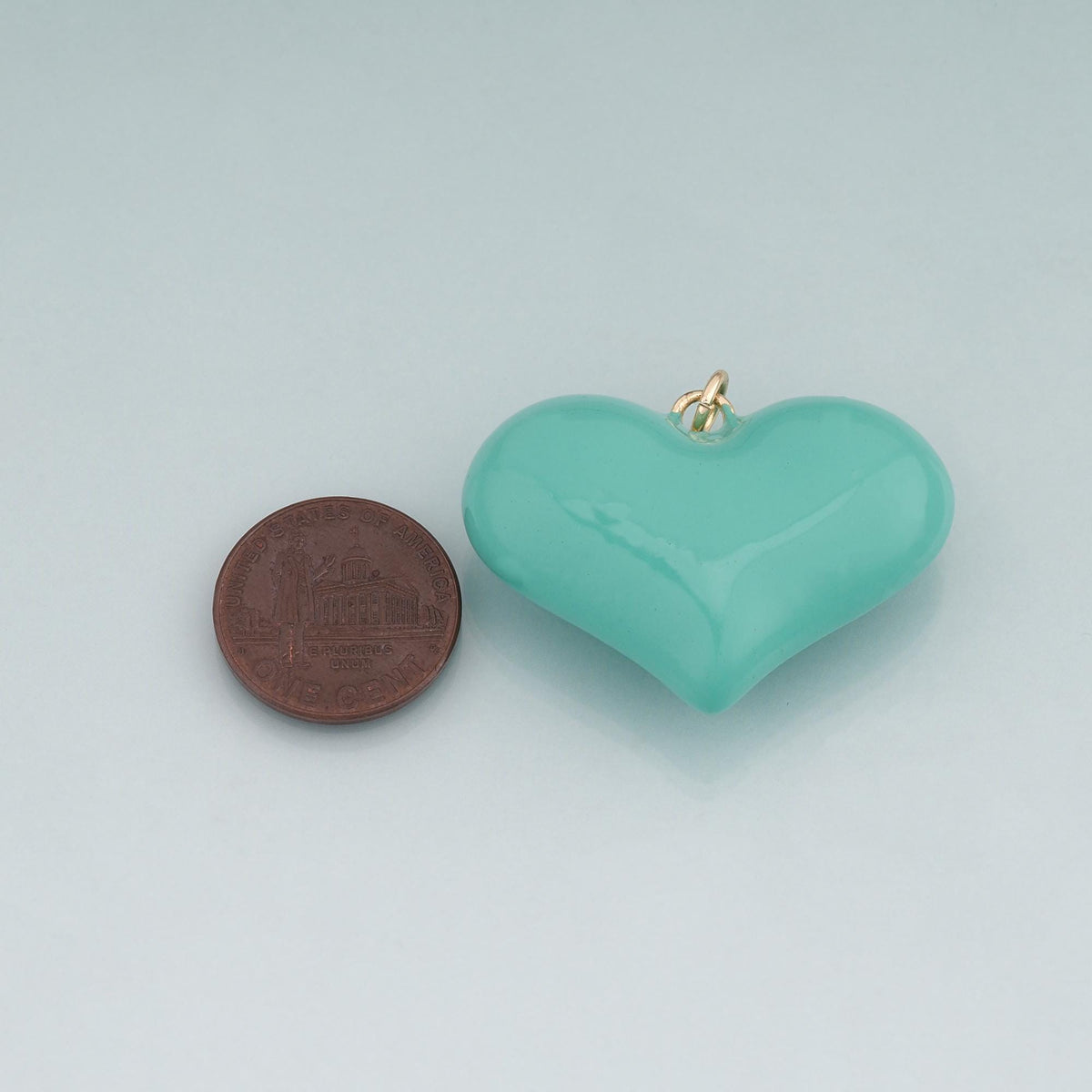 18K Gold Filled Enamel Heart Pendant,Heart Charm Bracelet Necklace for DIY Jewelry Making Supply