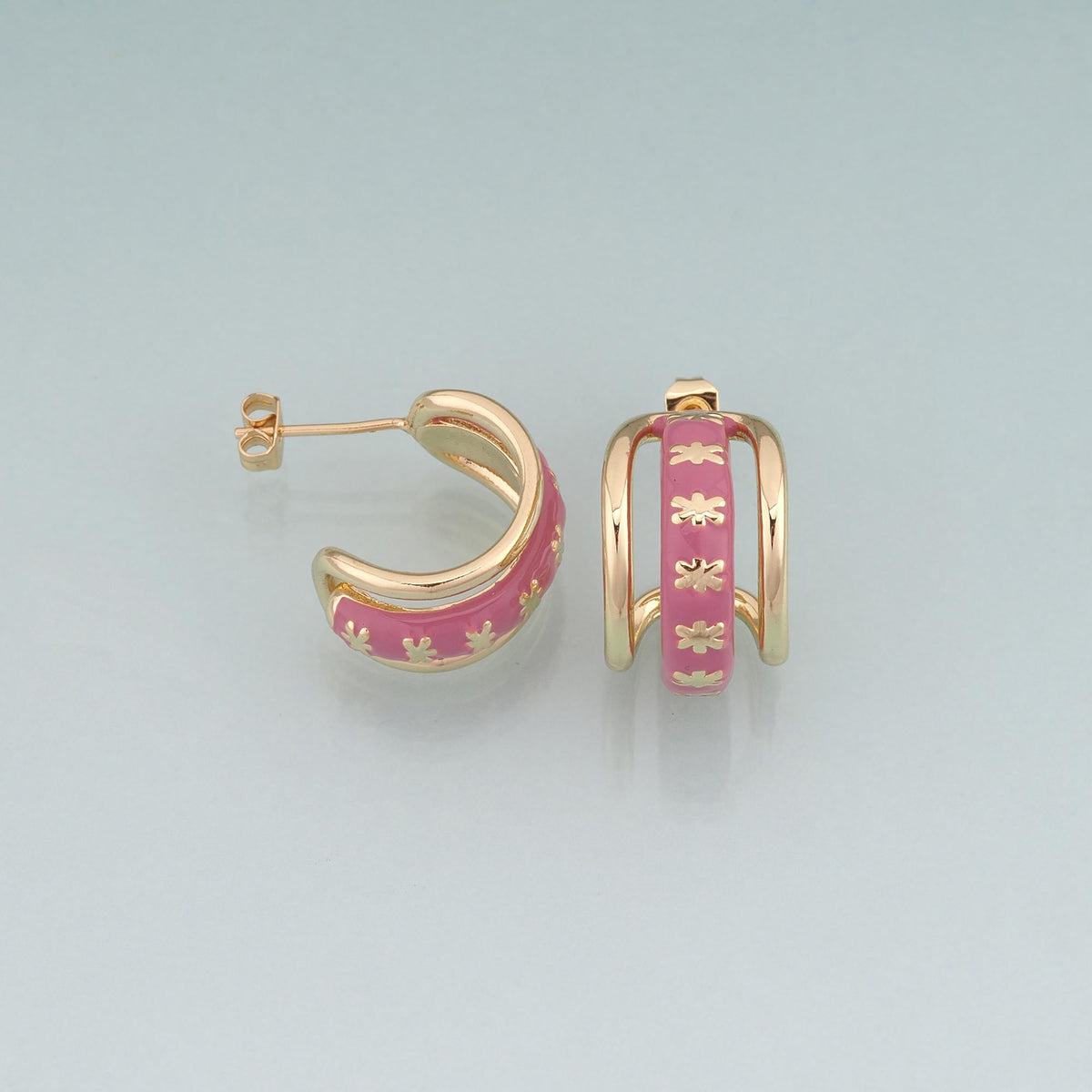 18K Gold Filled Hand Enamel Charm Pendant for Jewelry Making