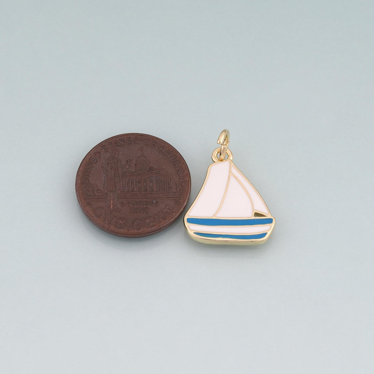 18K Gold Filled Hand Enamel Charm Pendant for Jewelry Making