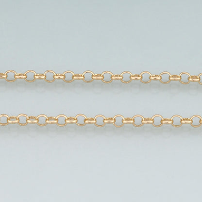 18K Gold Filled Round Chain,Round Chain Bracelet Necklace for DIY Jewelry Making Supply