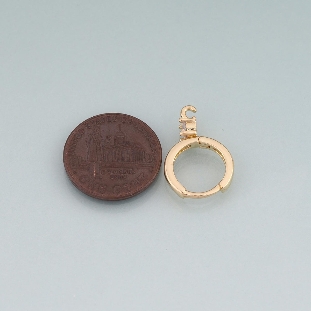 A Pair 18K Gold Filled CZ Round Earrings,Round Earrings Bracelet Necklace for DIY Jewelry Making Supply