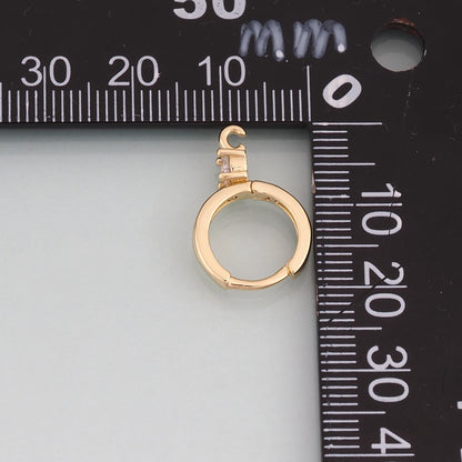 A Pair 18K Gold Filled CZ Round Earrings,Round Earrings Bracelet Necklace for DIY Jewelry Making Supply