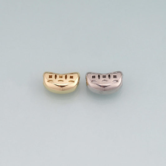 18K Gold Filled Arc Cutout Spacer Beads,Arc Beads Bracelet Necklace for DIY Jewelry Making Supply