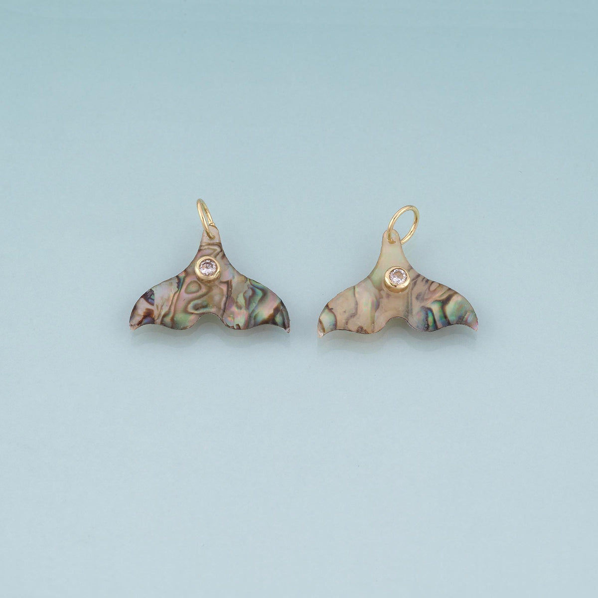 18K Gold Filled Abalone Shell Charm Pendant for Jewelry Making
