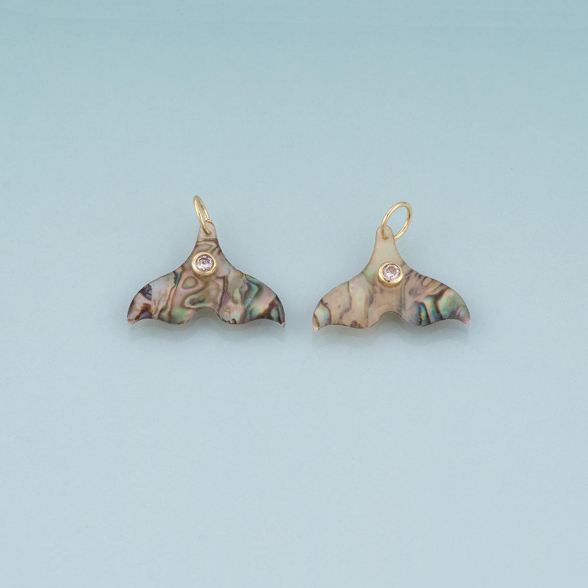 18K Gold Filled Abalone Shell Charm Pendant for Jewelry Making