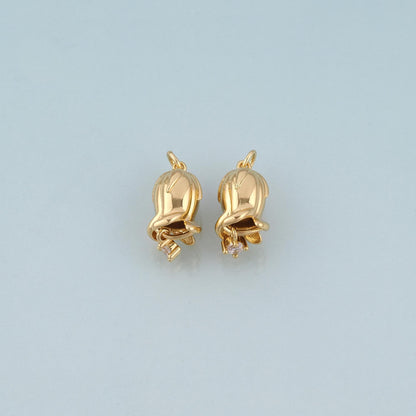 18K Gold Filled Cubic Zirconia Charm Pendant for Jewelry Making