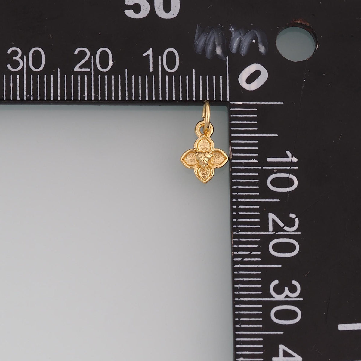 18K Gold Filled Flower Pendant,Minimalist Charm Bracelet Necklace for DIY Jewelry Making Supply