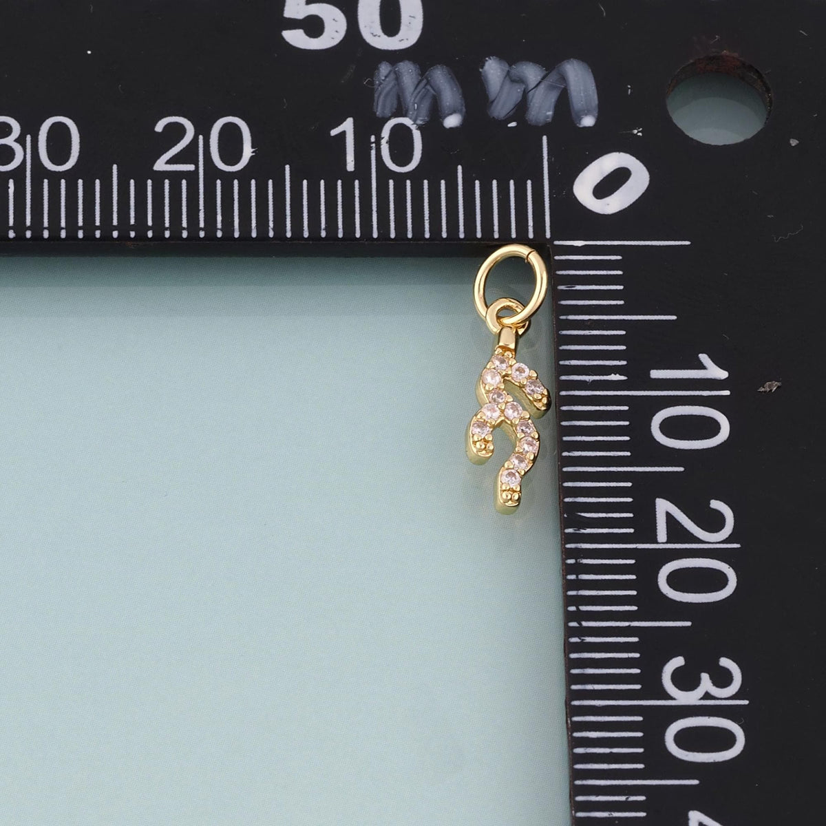 18K Gold Filled Pave CZ Coral Pendant,Ocean Charm Bracelet Necklace for DIY Jewelry Making Supply